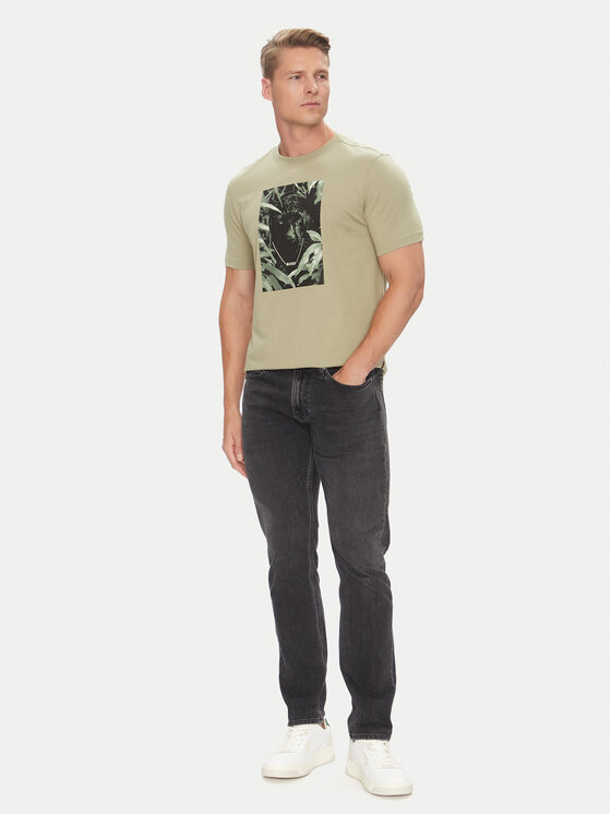BOSS BOSS Póló Te_Animali 50546362 Zöld Regular Fit