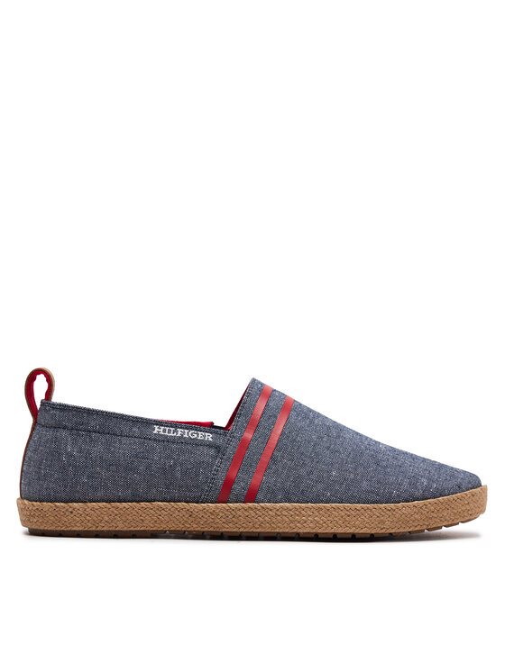 Tommy Hilfiger Espadrile Hilfiger Espadrille C Chambray FM0FM04982 Tamnoplava