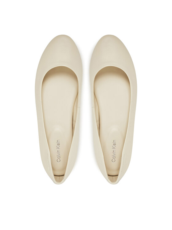 Calvin Klein Calvin Klein Balerinke Flat Mary Jane - Lth HW0HW02341 Écru