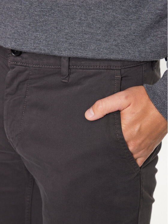 BOSS Boss Текстилни панталони 50470813 Сив Slim Fit