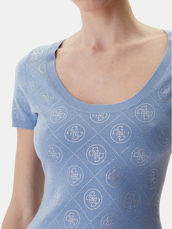 Guess Guess Strickkleid W6RK92 Z3JD2 Himmelblau Regular Fit