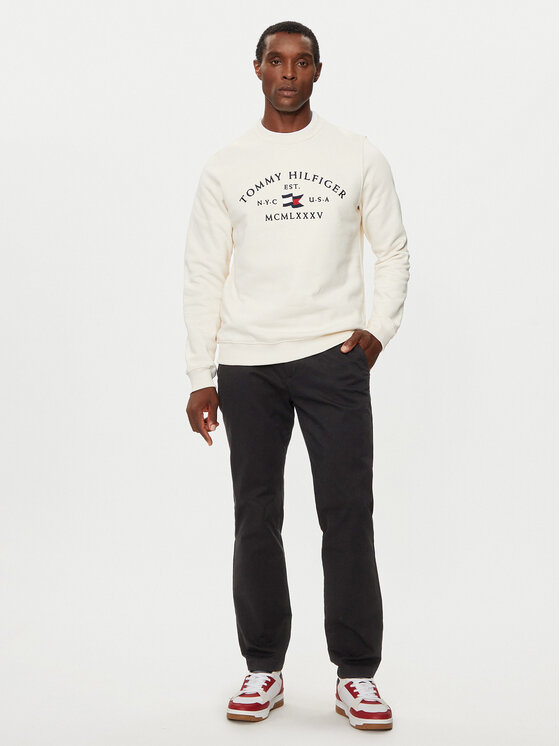 Tommy Hilfiger Tommy Hilfiger Bluza MW0MW35526 Écru Regular Fit