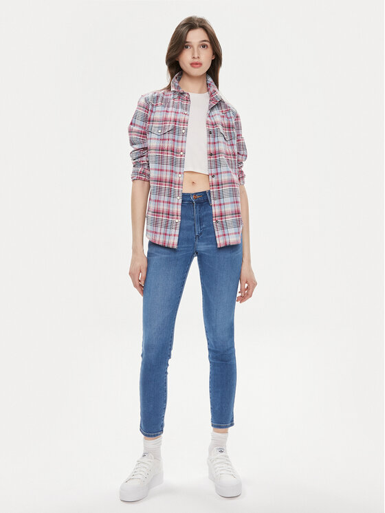 Wrangler Wrangler Košulja Western 112350328 Ljubičasta Slim Fit