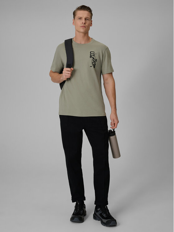 4F 4F T-Shirt BRAND CODE Khaki Regular Fit