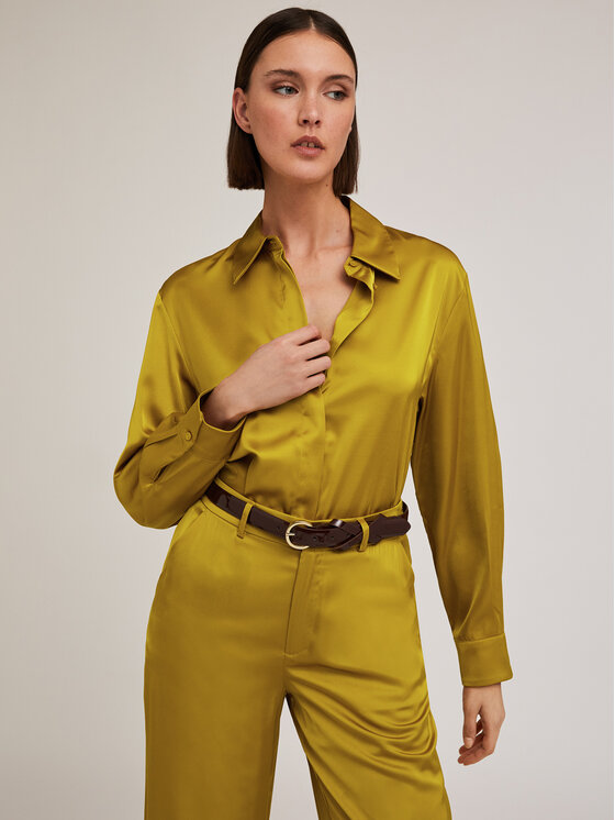 Motivi Motivi Camicia 5203Q000752N005 Giallo Regular Fit