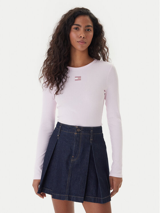 Tommy Jeans Tommy Jeans Blúz DW0DW20178 Rózsaszín Slim Fit