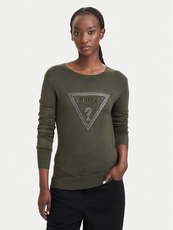 Guess Guess Pullover W6YR28 Z0976 Dunkelgrün Regular Fit
