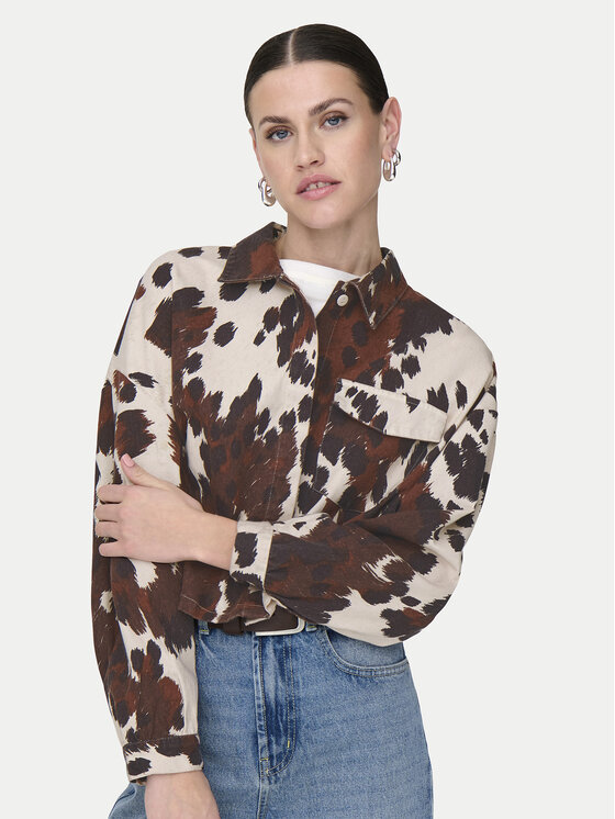 ONLY ONLY Koszula Canny 15358626 Brązowy Regular Fit