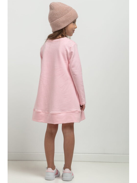 Tessita Tessita Sukienka dzianinowa SUKIENKA MMD36_4_98 Różowy Basic Fit