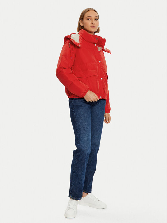 Lee Lee Pehelykabát 112355190 Piros Relaxed Fit