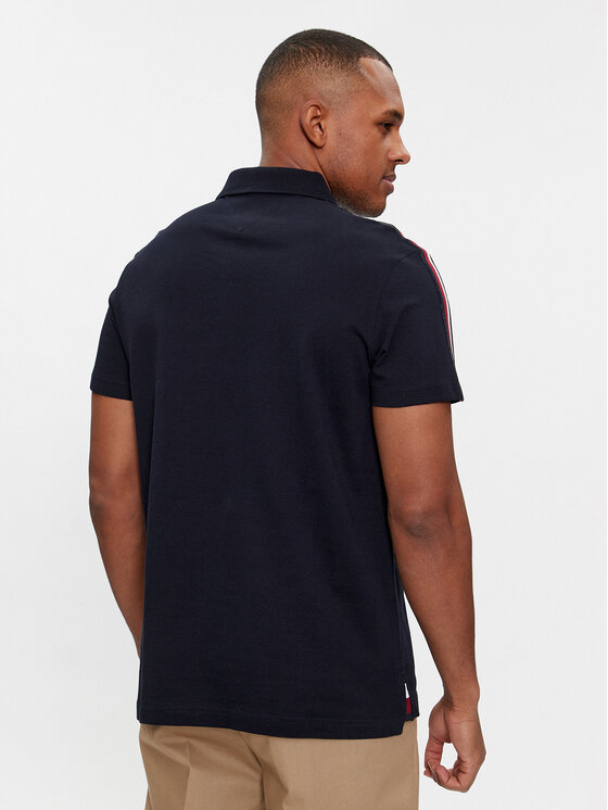 Tommy Hilfiger Tommy Hilfiger Poloshirt Global Stripe Monotype Reg Polo MW0MW33591 Dunkelblau Regular Fit