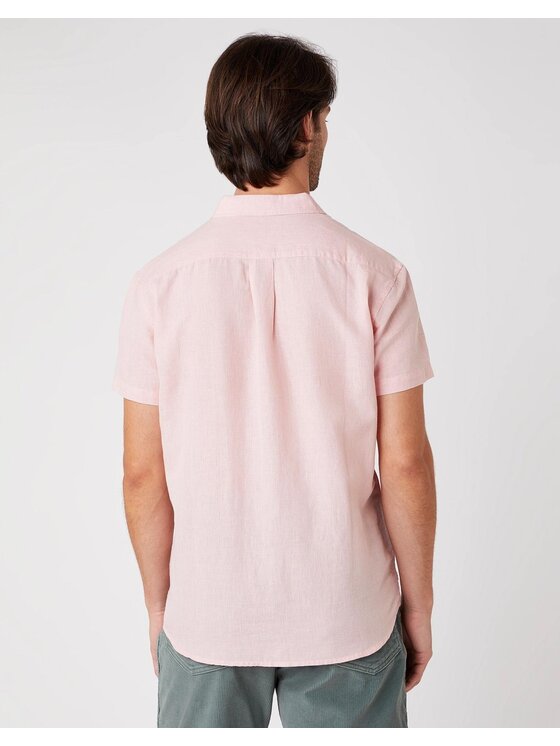 Wrangler Wrangler Camicia SS 1PKT SHIRT Rosa Regular Fit