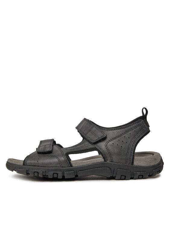 Geox Geox Sandali Uomo Sandal Strada U4524B 000ME C9999 Črna