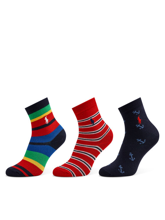 Set di 3 paia di calzini lunghi da bambini Polo