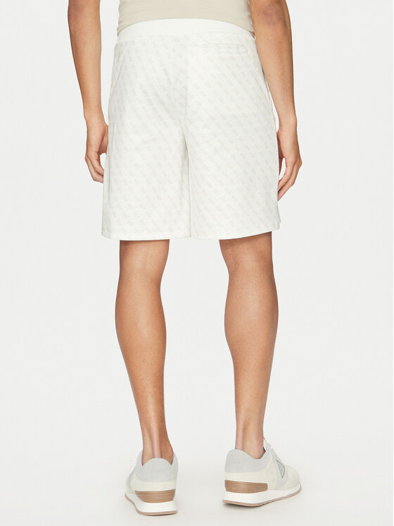 Guess Guess Športové kraťasy Z4YD03 FL04Q Biela Regular Fit