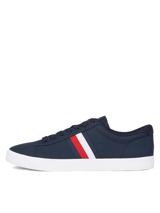 Tommy Hilfiger Tommy Hilfiger Teniszcipő Iconic Vulc Stripes Mesh FM0FM05072 Sötétkék