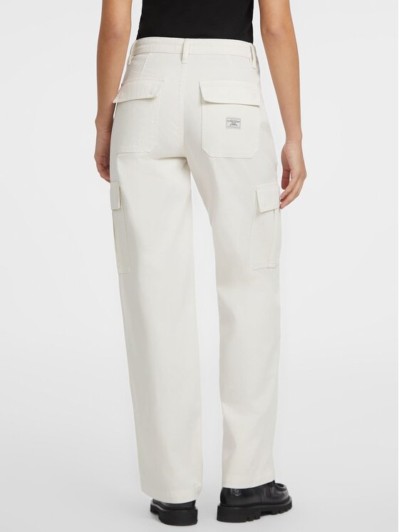 Guess Jeans Guess Jeans Kalhoty z materiálu 165623 Béžová Slim Fit
