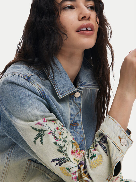 Desigual Desigual Jeansjacke Houston 25SWED06 Blau Regular Fit