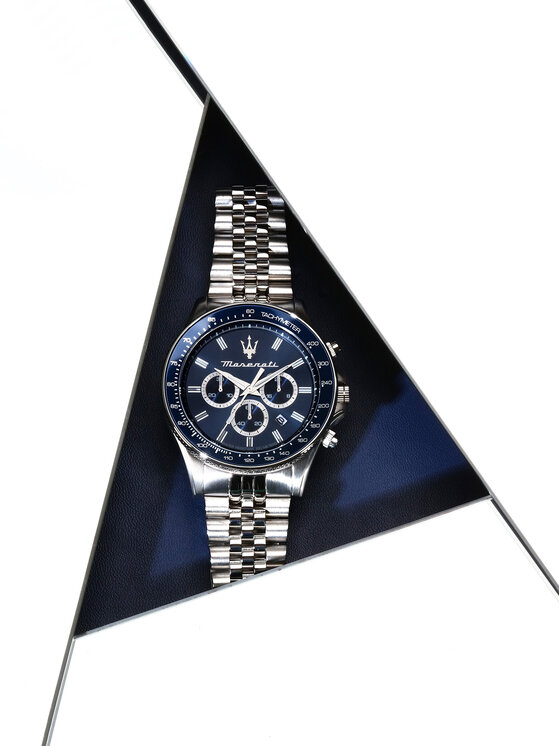 Maserati Maserati Zegarek Sfida Chronograph R8873640025 Srebrny