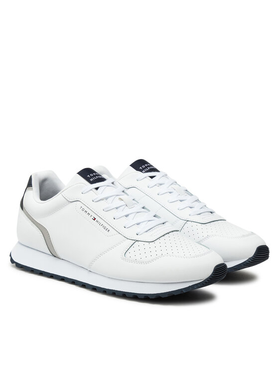 Tommy Hilfiger Tommy Hilfiger Sneakersy New Runner Eva Mix Lth Flag FM0FM05453 Biela