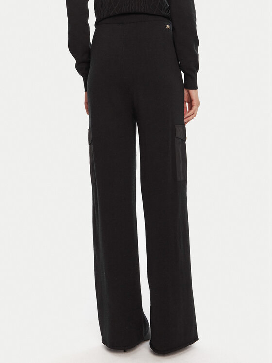 Liu Jo Sport Liu Jo Sport Pantaloni in maglia TF5041 MS75L Nero Regular Fit