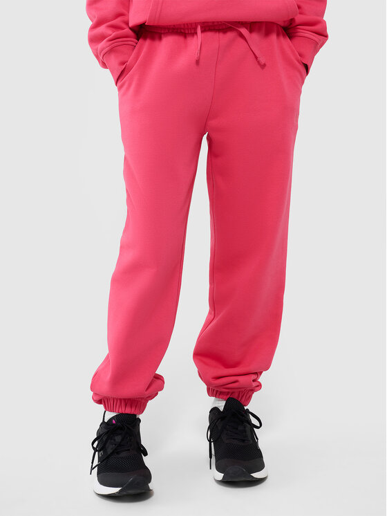 4F 4F Spodnie dresowe BASIC+ Różowy Oversize