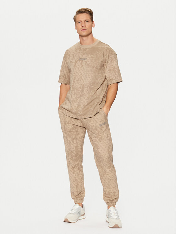 Guess Guess Marškinėliai Z5RI16 I3Z14 Smėlio Boxy Fit