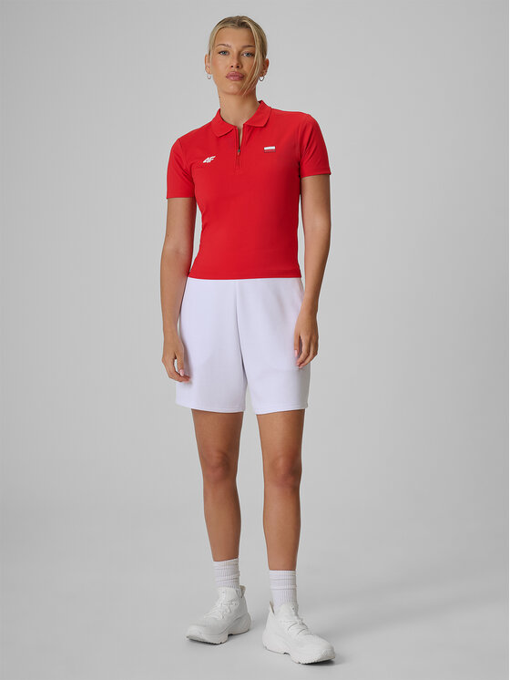 4F 4F Szorty sportowe STREFA KIBICA Biały Regular Fit