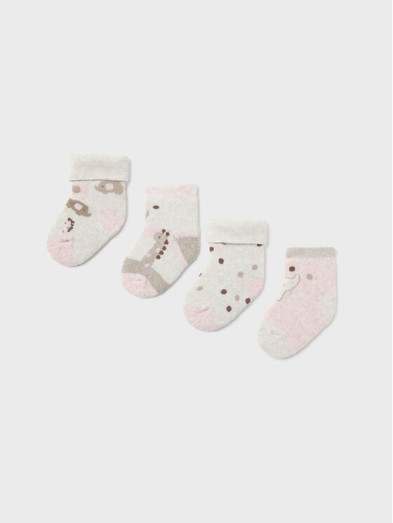 Mayoral Lot de 4 paires de chaussettes hautes enfant 9759 Rose