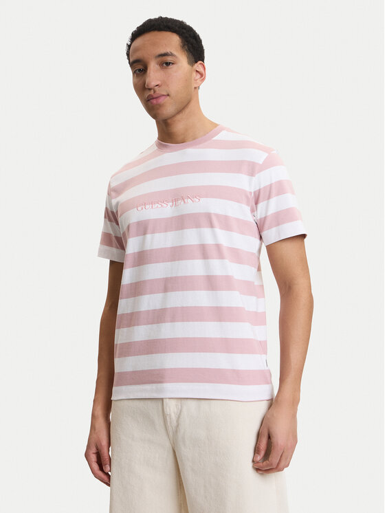 Guess Jeans Guess Jeans T-Shirt M4YI84 K9XF1 Ροζ Regular Fit