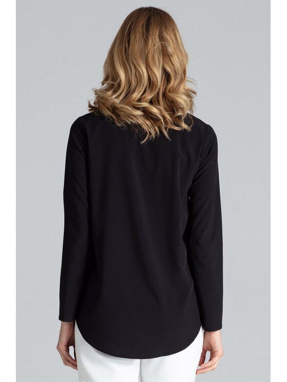 FIGL FIGL Bluzka M663 Czarny Regular Fit
