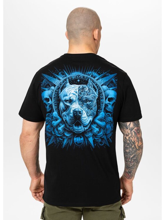 PITBULL PITBULL T-Shirt Koszulka męska PITBULL WORLD 3XL Czarny Regular Fit