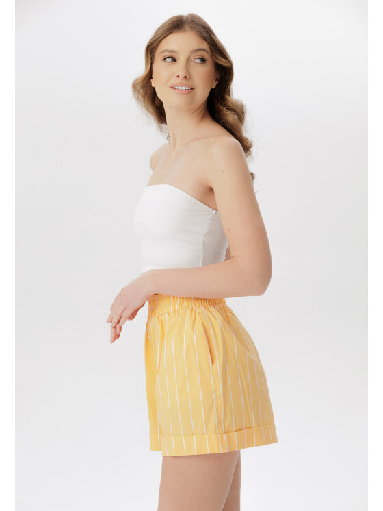 LAURELLA LAURELLA Szorty materiałowe 3SS016 Pomarańczowy Regular Fit