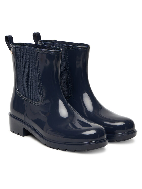 Tommy Hilfiger Tommy Hilfiger Kalosze Flag Hardware FW0FW08966 Granatowy
