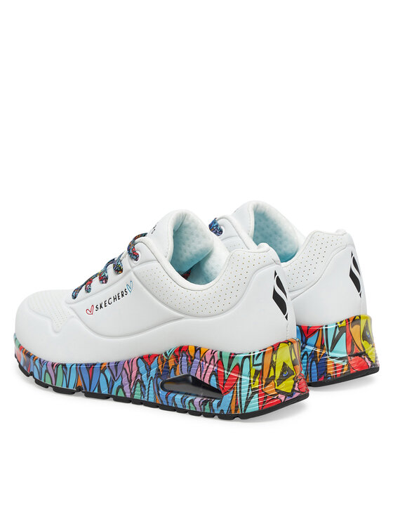 Skechers Skechers Sneakersy Skechers Uno - Ravaged Love 177918/WMLT Bílá