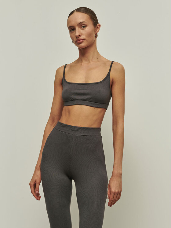 La Mania La Mania Top PALM Szary Active Fit