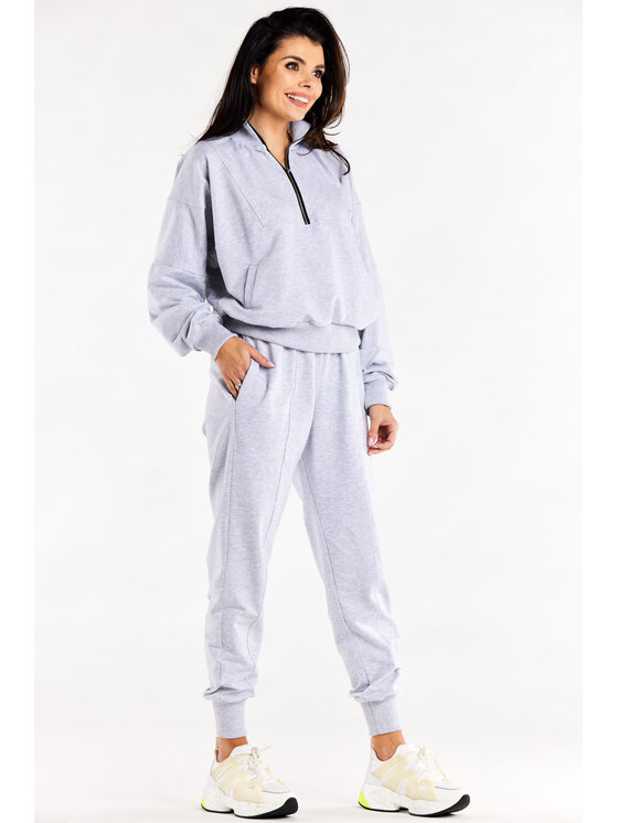 Infinite You Infinite You Felpa M316 Grigio Basic Fit