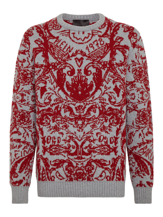 PHILIPP PLEIN PHILIPP PLEIN S dlouhým rukávem 2261 Šedá Regular Fit