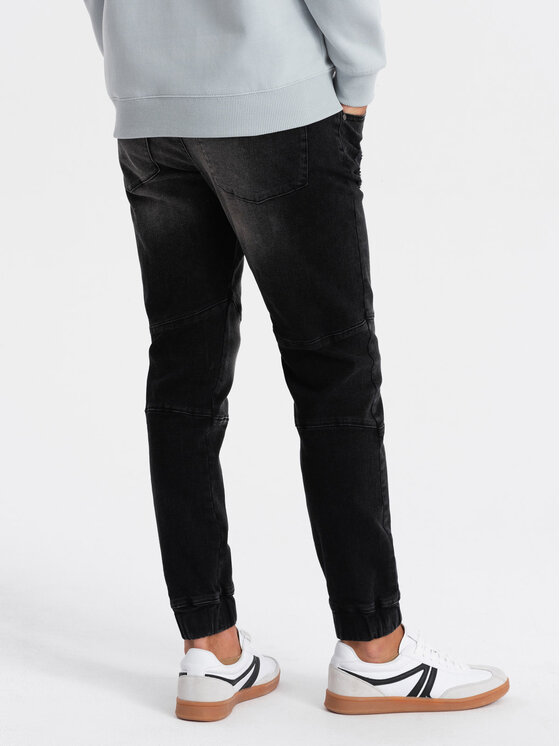 Ombre Ombre Jeansy OM-PADJ-0153 Černá Fitting Fit