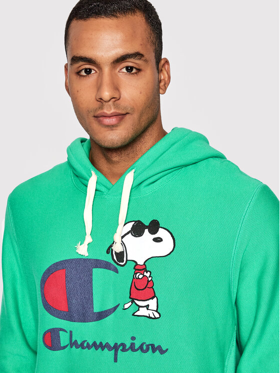 Champion Sweatshirt Peanuts Graphic 217799 Grun Custom Fit Modivo