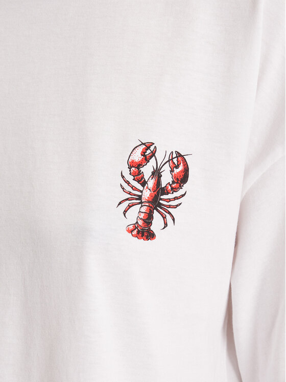 Pieces Pieces T-shirt Tobster 17160811 Bianco Oversize