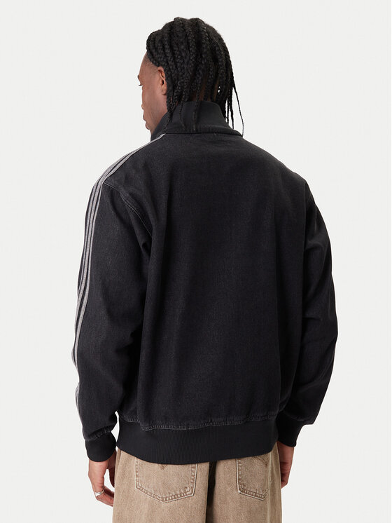 adidas adidas Bluză adicolor Denim Firebird KD1516 Negru Loose Fit