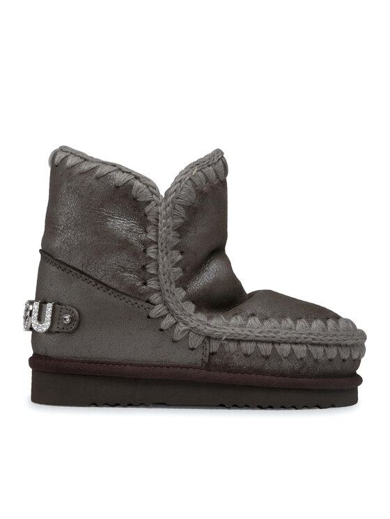 Mou Mou Sniega zābaki Eskimo 18 With Rhinestones Logo Sudraba