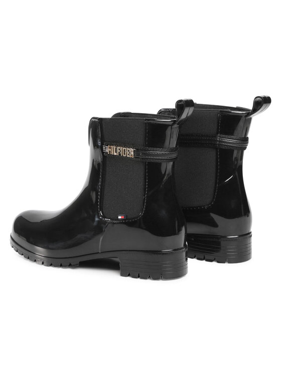 Tommy Hilfiger Bottes de pluie Block Branding Rainboot FW0FW05202 Noir