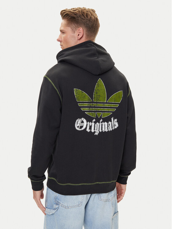 adidas adidas Majica dugih rukava Distressed Graphic JY2730 Crna Loose Fit