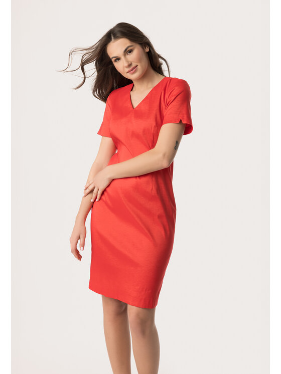 QUIOSQUE QUIOSQUE Každodenné šaty ML 0224D2 Koralová Regular Fit