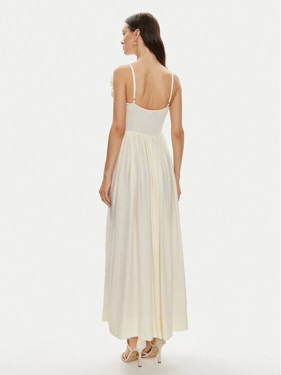 Haveone Haveone Rochie de seară AVS-L104 Écru Regular Fit