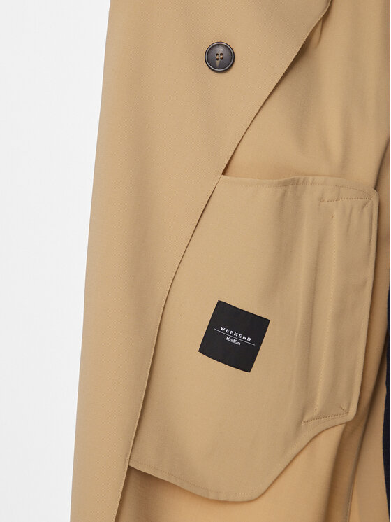 Weekend Max Mara Weekend Max Mara Cappotto di lana Giostra 2415021051 Beige Regular Fit