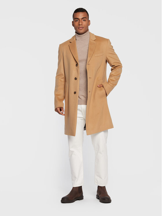 Cappotto di lana H-Hyde 50479756 Beige Slim Fit
