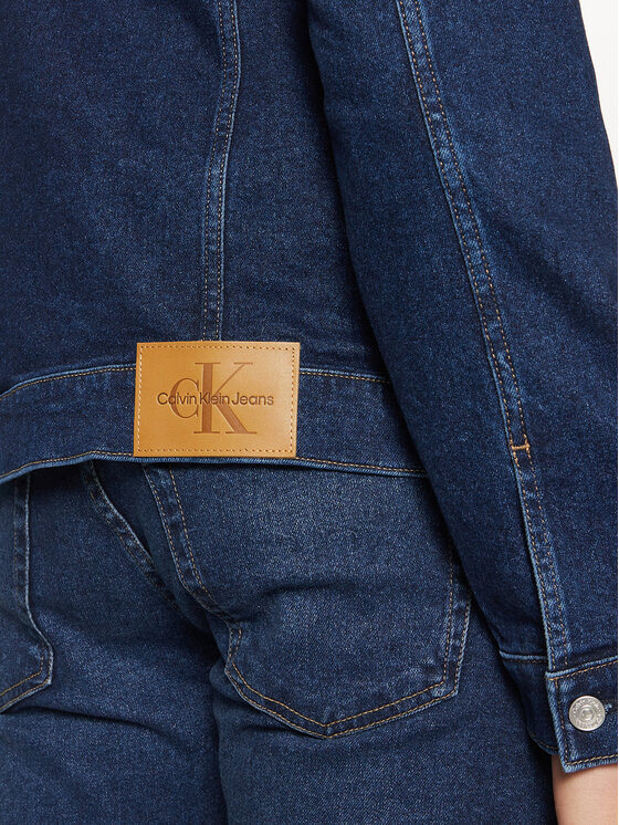 Calvin Klein Jeans Calvin Klein Jeans Jeansová bunda J30J326553 Tmavomodrá Straight Fit